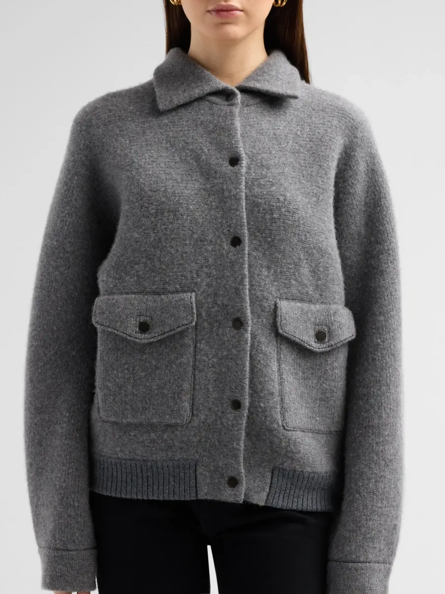 Guest In Residence Women's Felted Wool-Cashmere Bomber Jacket | Thumbnail 5 Guest In Residence Women's Felted Wool-Cashmere Bomber Jacket | Thumbnail 5