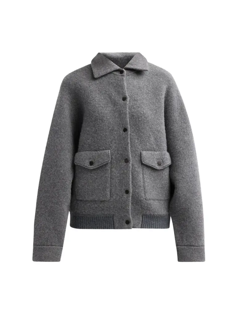 Guest In Residence Women's Felted Wool-Cashmere Bomber Jacket