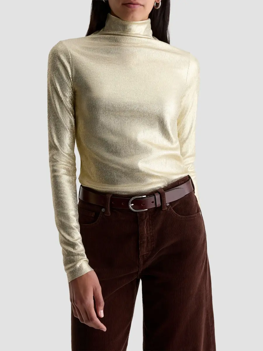 AG Jeans Women's Chels Metallic Turtleneck Sweater | Thumbnail 4 AG Jeans Women's Chels Metallic Turtleneck Sweater | Thumbnail 4
