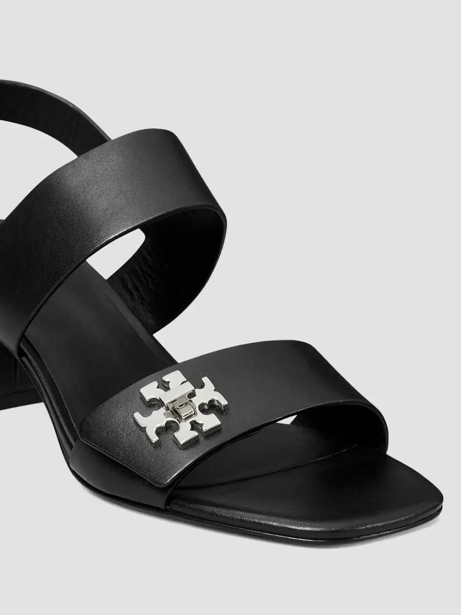 Tory Burch Women's T-Lock Leather Block-Heel Sandals | Thumbnail 4