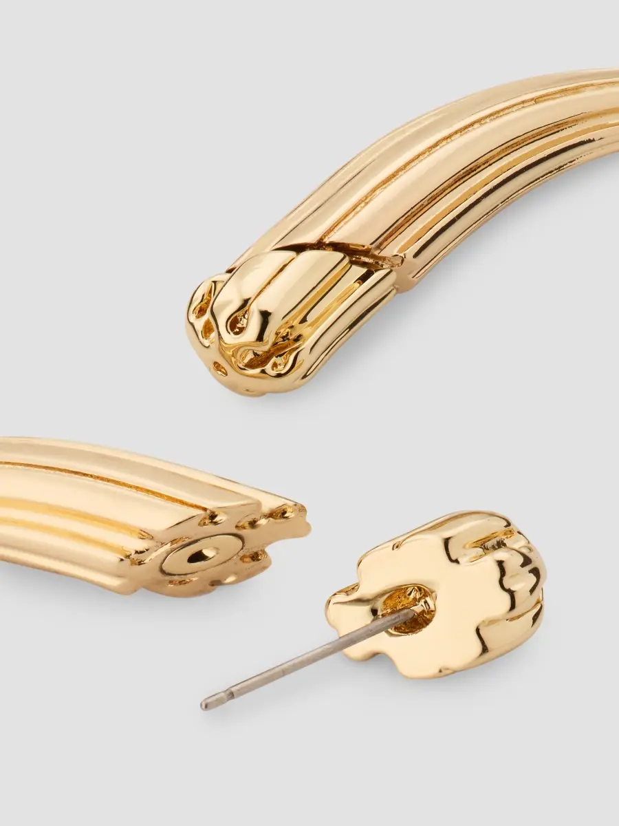 Tory Burch Women's Fluted 18K-Gold-Plated Ear Jackets | Thumbnail 5 Tory Burch Women's Fluted 18K-Gold-Plated Ear Jackets | Thumbnail 5
