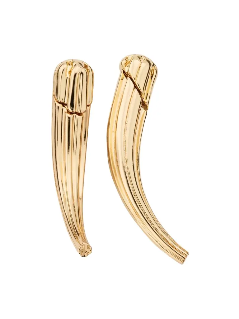 Women's Fluted 18K-Gold-Plated Ear Jackets Women's Fluted 18K-Gold-Plated Ear Jackets