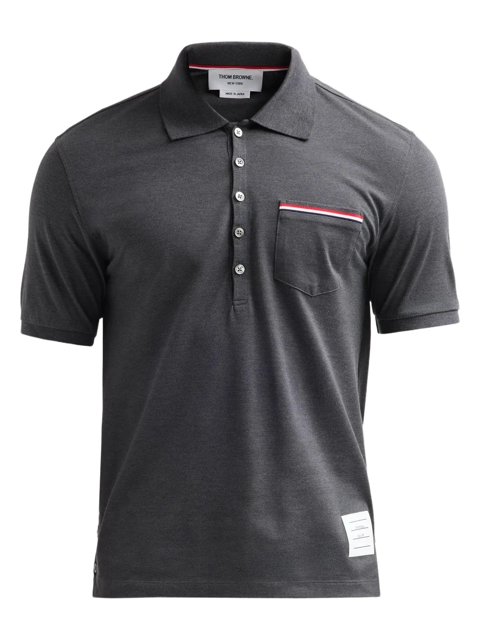 Thom Browne Men's Solid Cotton Pique Polo