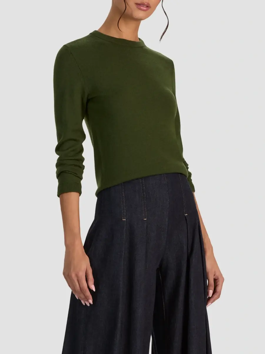 Alice + Olivia Women's Porla Wool-Blend Spread-Collar Sweater | Thumbnail 6 Alice + Olivia Women's Porla Wool-Blend Spread-Collar Sweater | Thumbnail 6