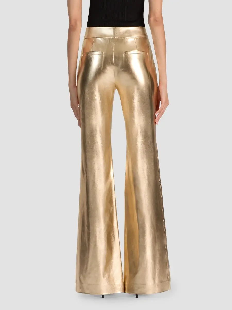 Alice + Olivia Women's Andrew Faux-Leather Boot-Cut Pants | Thumbnail 3 Alice + Olivia Women's Andrew Faux-Leather Boot-Cut Pants | Thumbnail 3