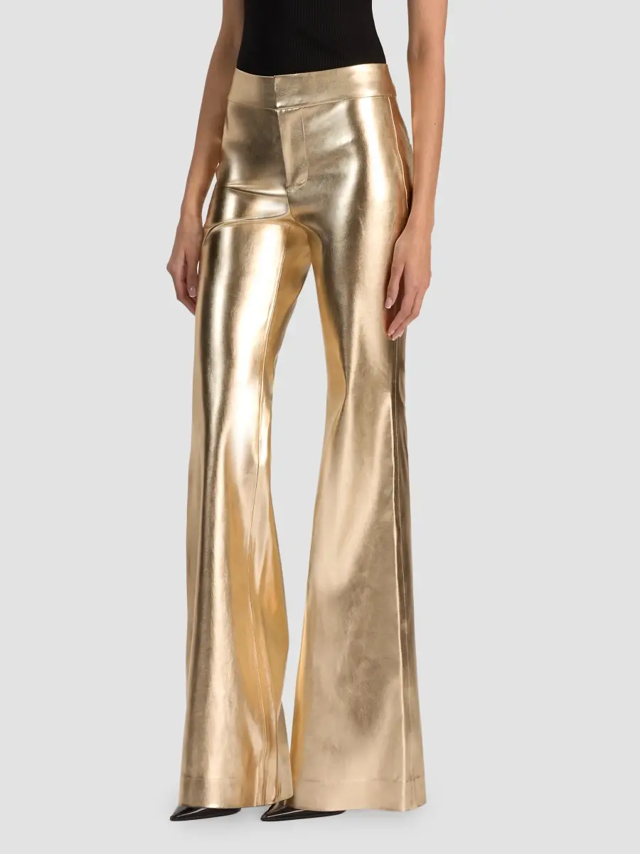 Alice + Olivia Women's Andrew Faux-Leather Boot-Cut Pants | Thumbnail 6 Alice + Olivia Women's Andrew Faux-Leather Boot-Cut Pants | Thumbnail 6