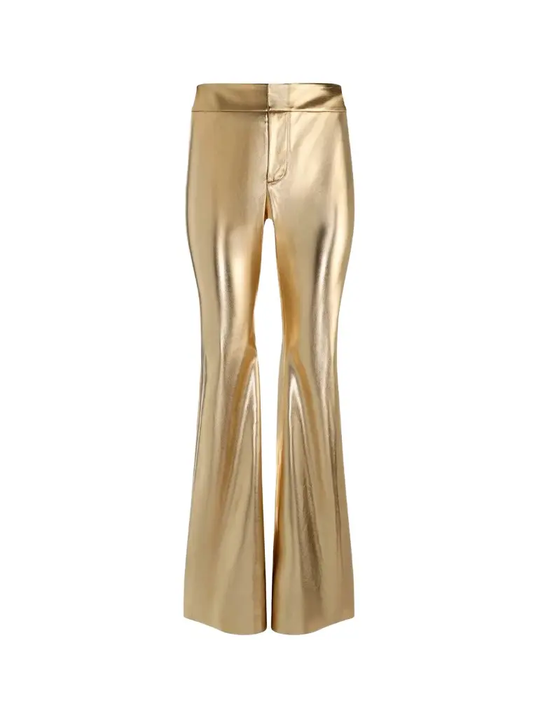 Alice + Olivia Women's Andrew Faux-Leather Boot-Cut Pants