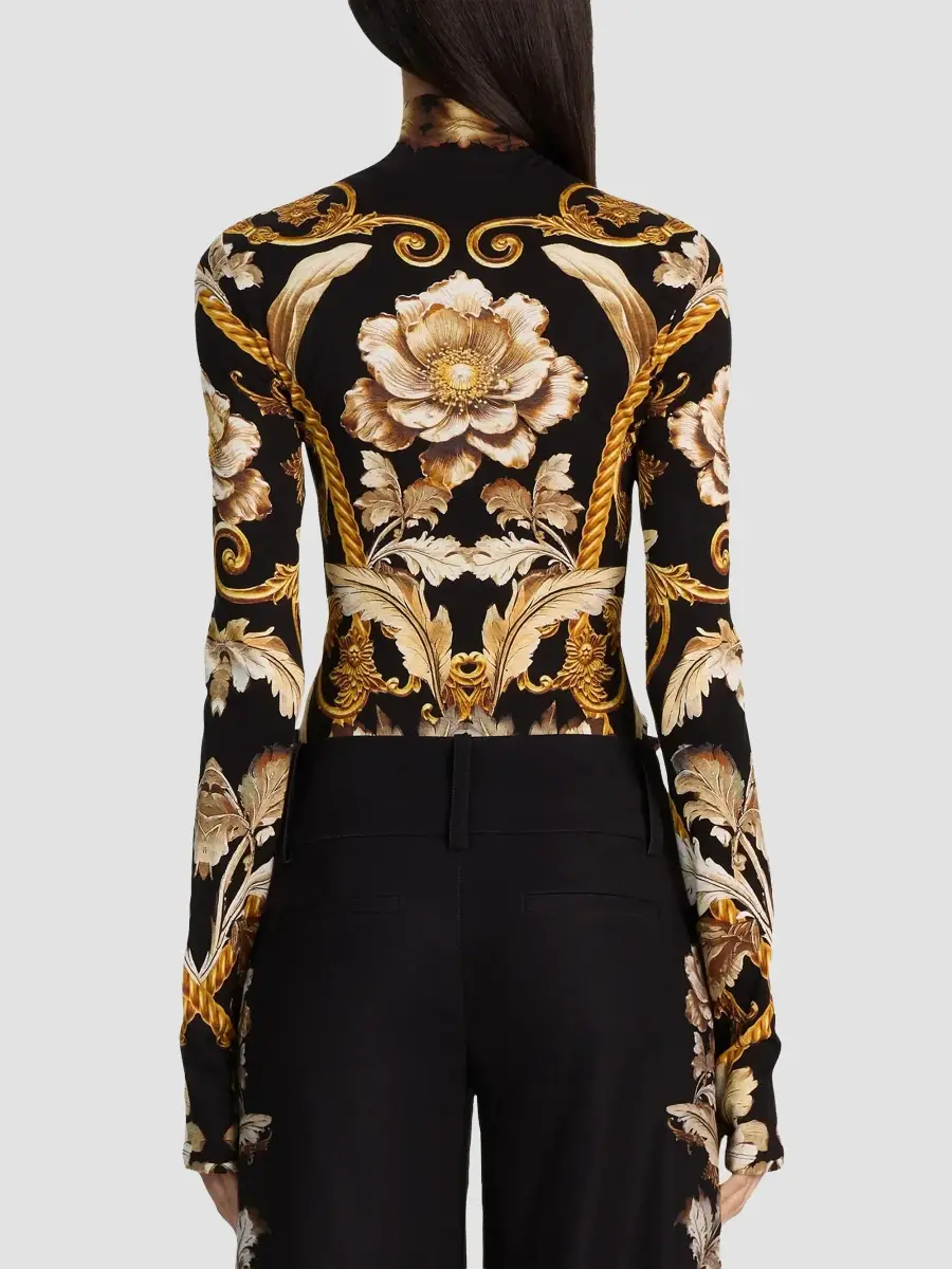Alice + Olivia Women's Delaina Printed Turtleneck Top | Thumbnail 3 Alice + Olivia Women's Delaina Printed Turtleneck Top | Thumbnail 3