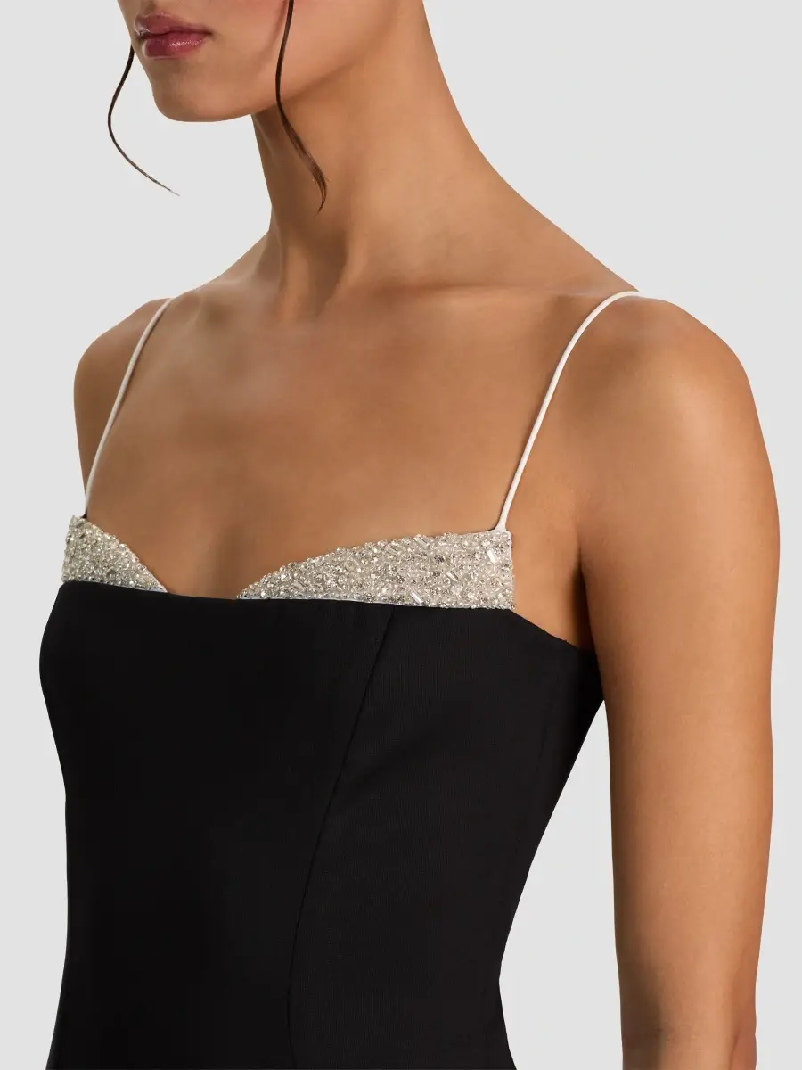 Alice + Olivia Women's Hallie Embellished Peekaboo Maxi Dress | Thumbnail 4