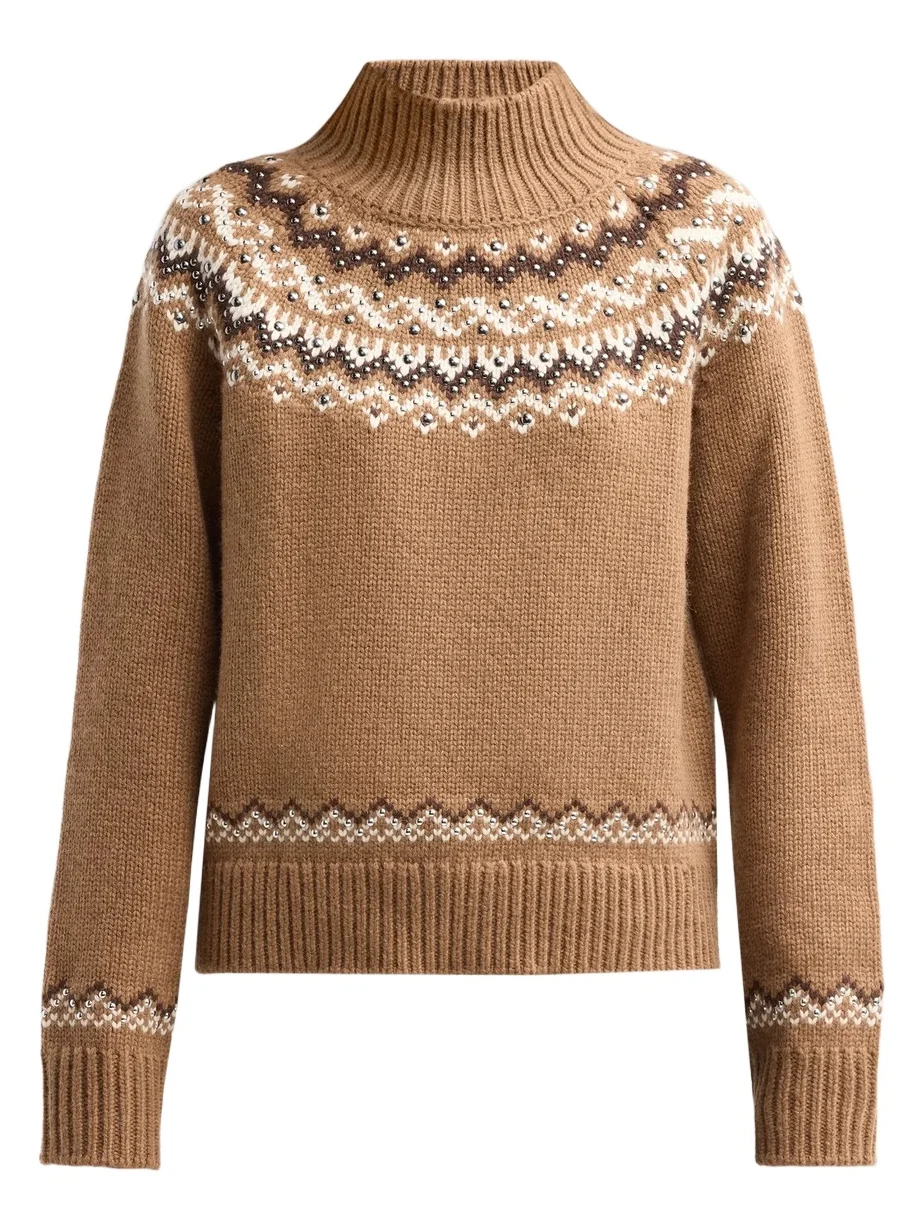 Women's Fallon Stud Fair Isle Turtleneck Sweater