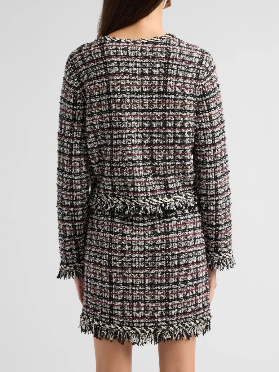 Milly Women's Daphne Fringe Tweed Jacket | Thumbnail 3 Milly Women's Daphne Fringe Tweed Jacket | Thumbnail 3