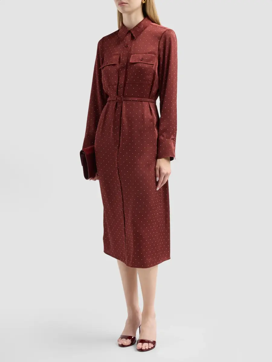 Milly Women's Estella Rhinestone Midi Shirtdress | Thumbnail 4 Milly Women's Estella Rhinestone Midi Shirtdress | Thumbnail 4