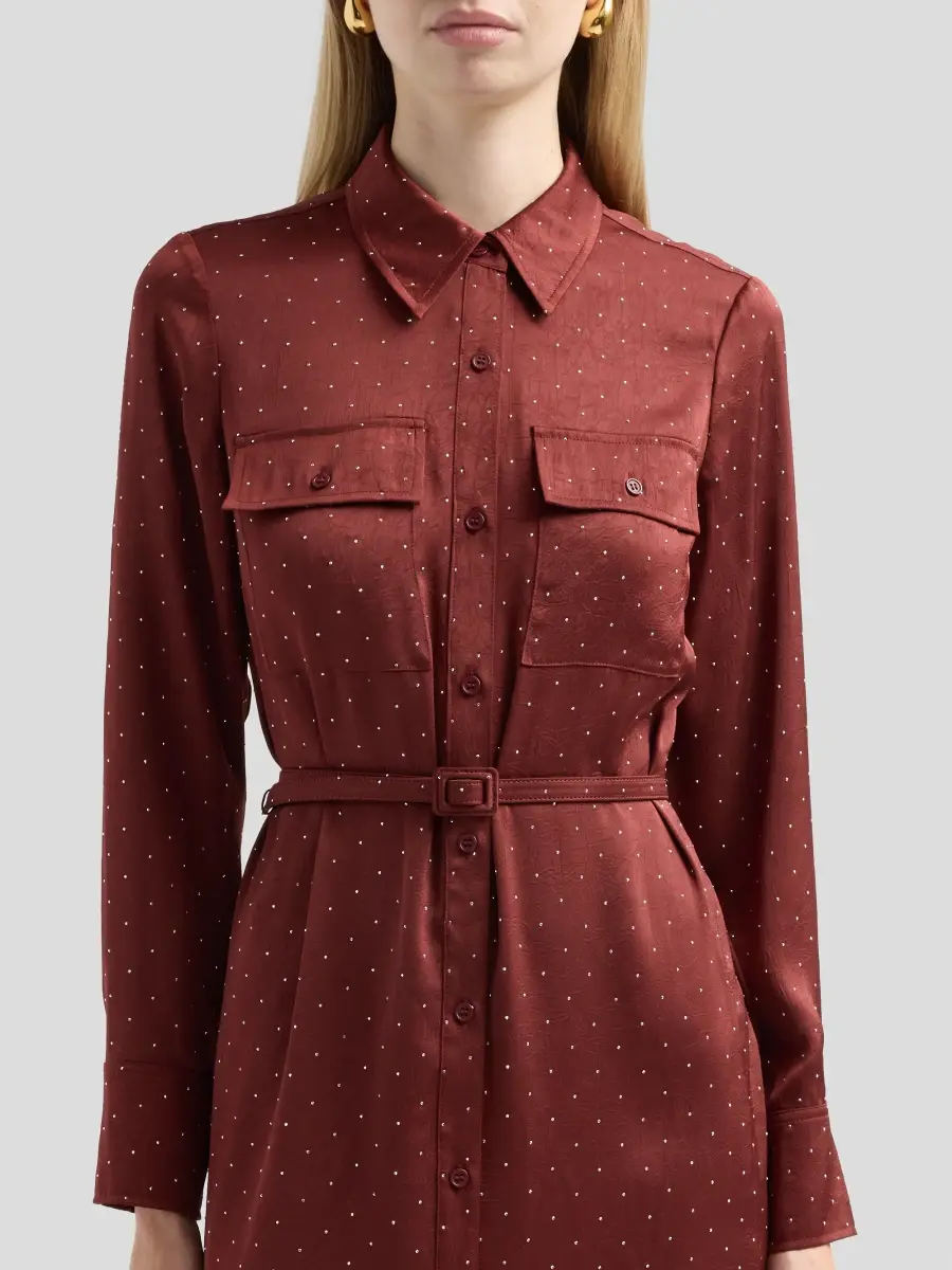 Milly Women's Estella Rhinestone Midi Shirtdress | Thumbnail 5 Milly Women's Estella Rhinestone Midi Shirtdress | Thumbnail 5