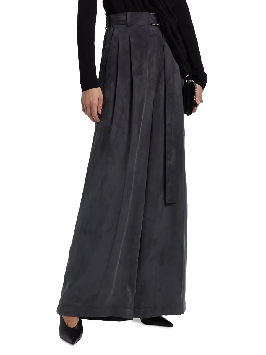 Helmut Lang Women's Relaxed-Fit Wide-Leg Trousers | Thumbnail 3