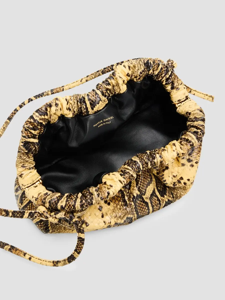 MANSUR GAVRIEL Women's Mini Cloud Snakeskin-Print Clutch | Thumbnail 3 MANSUR GAVRIEL Women's Mini Cloud Snakeskin-Print Clutch | Thumbnail 3