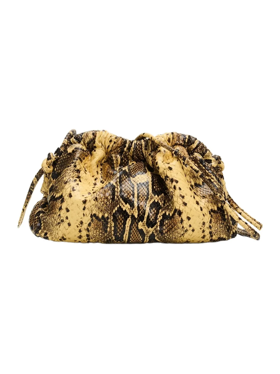 Women's Mini Cloud Snakeskin-Print Clutch