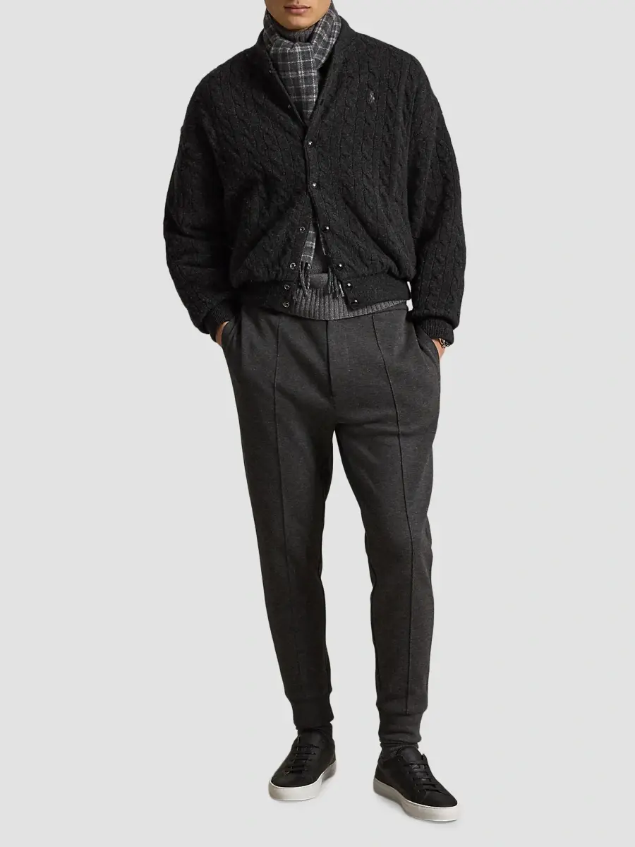 Polo Ralph Lauren Men's Relaxed-Fit Cable-Knit Sweater Jacket | Thumbnail 2