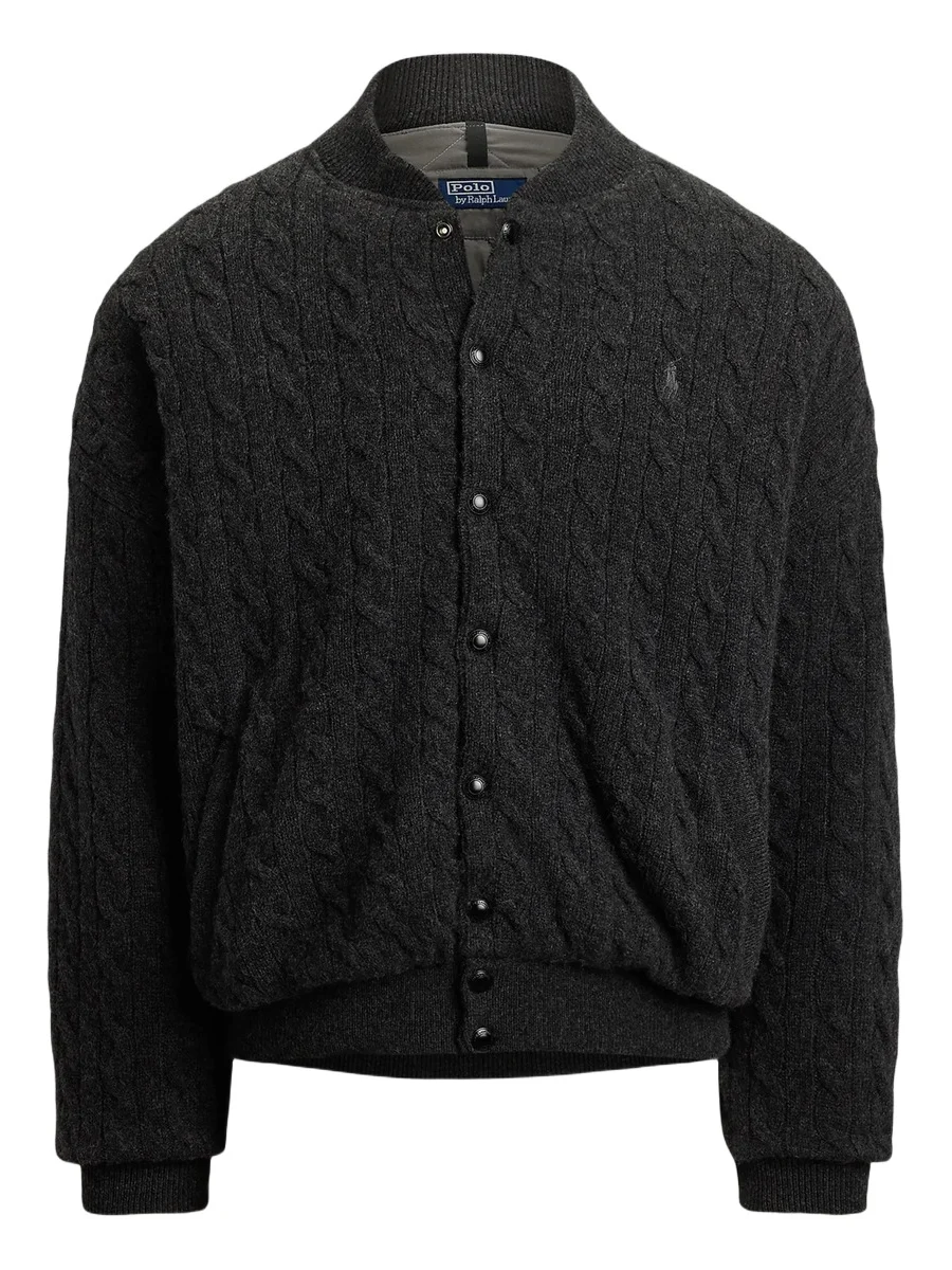 Men's Relaxed-Fit Cable-Knit Sweater Jacket