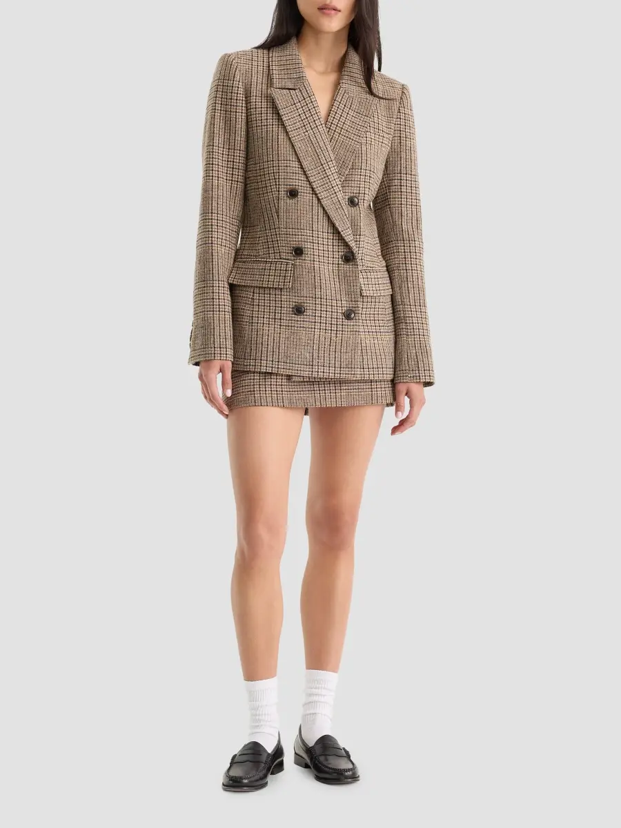 GOOD AMERICAN Women's Houndstooth Double-Breasted Blazer | Thumbnail 2 GOOD AMERICAN Women's Houndstooth Double-Breasted Blazer | Thumbnail 2