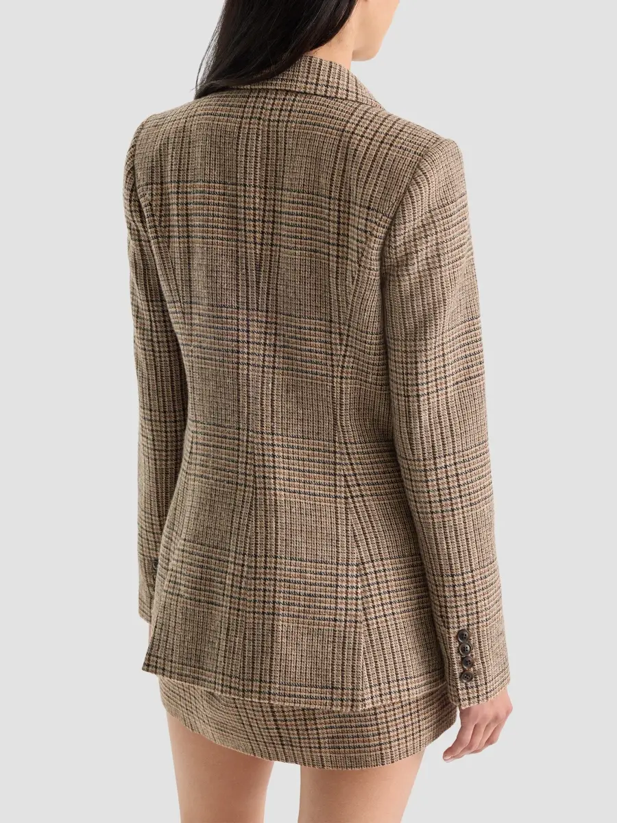 GOOD AMERICAN Women's Houndstooth Double-Breasted Blazer | Thumbnail 3 GOOD AMERICAN Women's Houndstooth Double-Breasted Blazer | Thumbnail 3