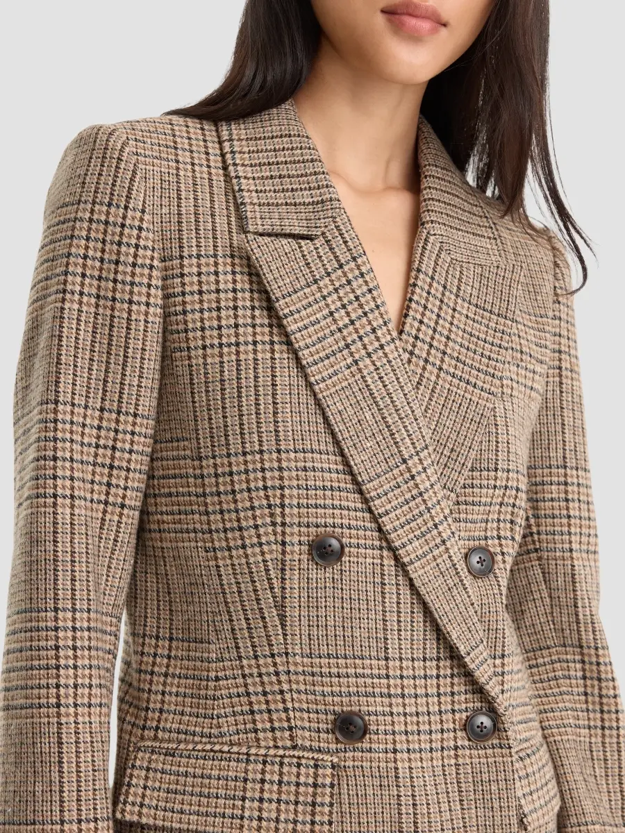 GOOD AMERICAN Women's Houndstooth Double-Breasted Blazer | Thumbnail 5 GOOD AMERICAN Women's Houndstooth Double-Breasted Blazer | Thumbnail 5