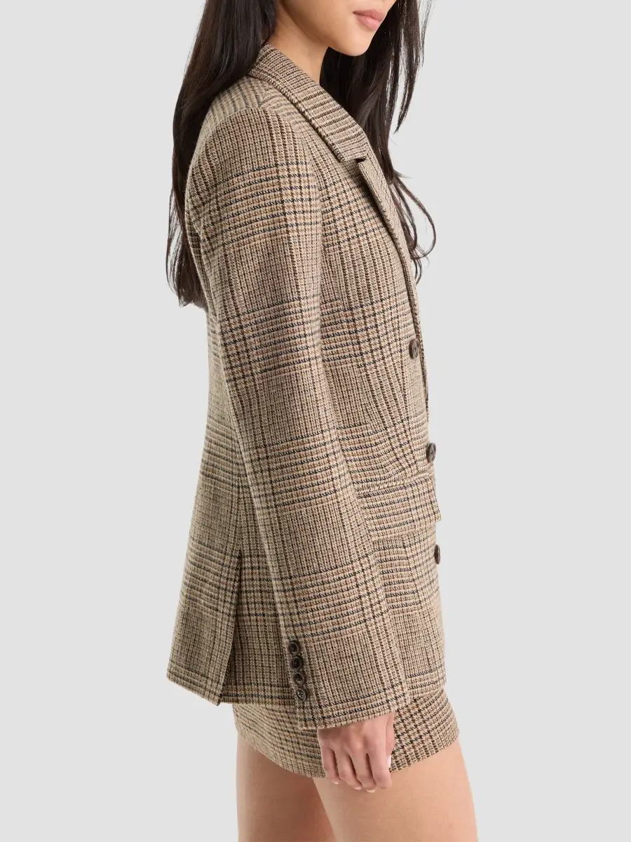 GOOD AMERICAN Women's Houndstooth Double-Breasted Blazer | Thumbnail 6 GOOD AMERICAN Women's Houndstooth Double-Breasted Blazer | Thumbnail 6