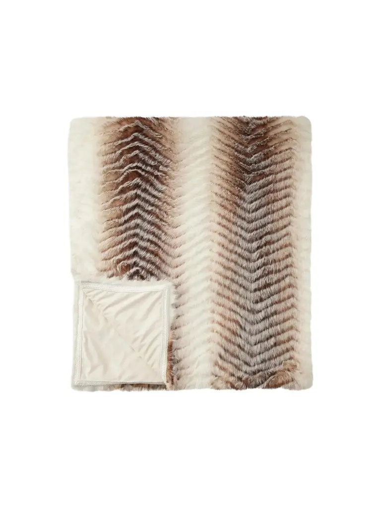 Fox-Print Faux-Fur Throw Blanket Fox-Print Faux-Fur Throw Blanket