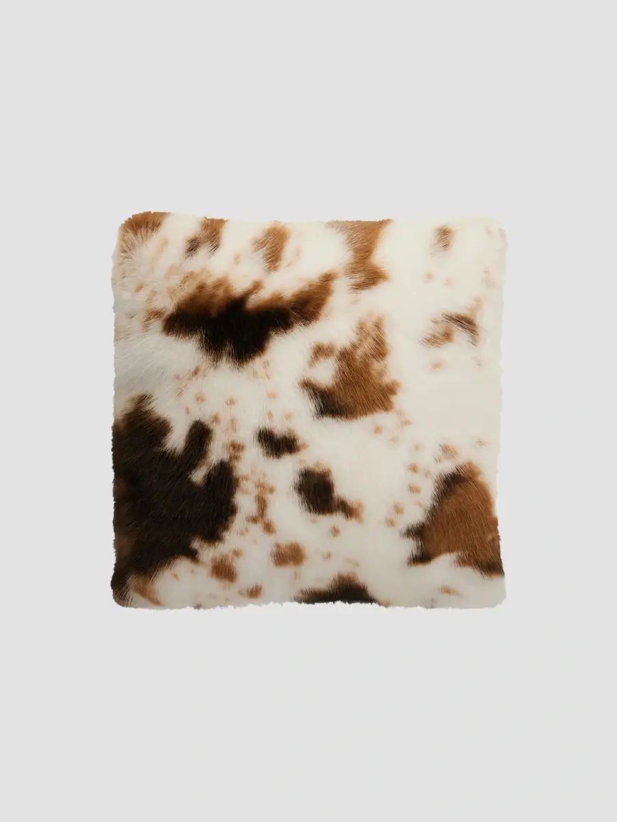 Gorski Cow-Print Faux-Fur Throw Blanket | Thumbnail 2 Gorski Cow-Print Faux-Fur Throw Blanket | Thumbnail 2