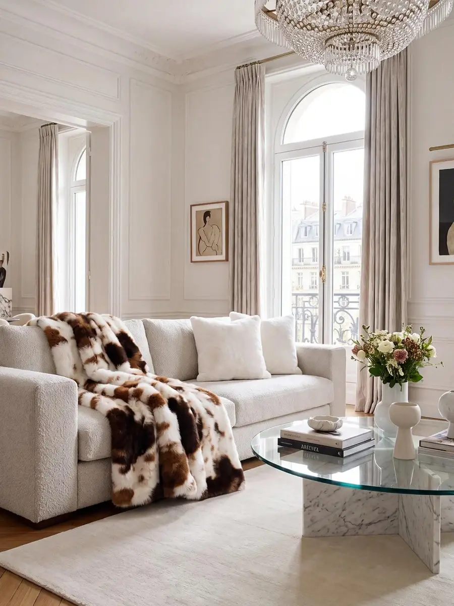 Gorski Cow-Print Faux-Fur Throw Blanket | Thumbnail 4 Gorski Cow-Print Faux-Fur Throw Blanket | Thumbnail 4