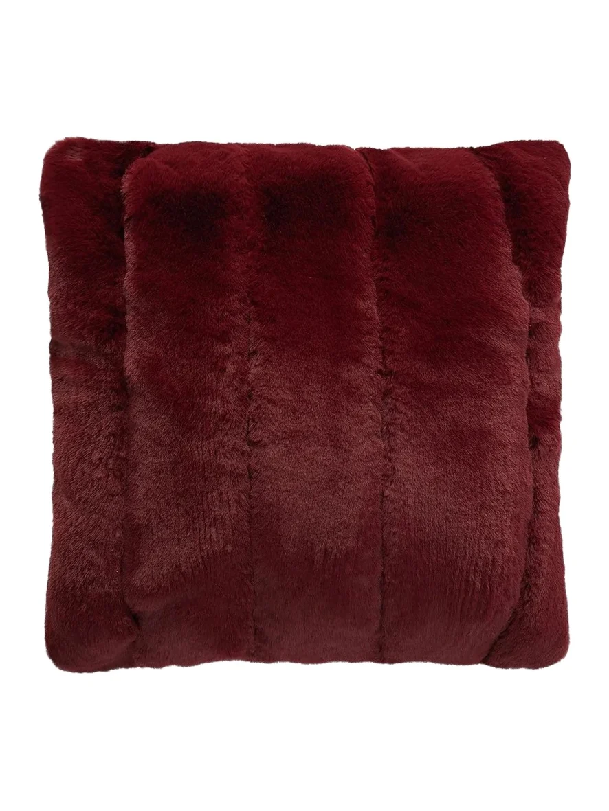 Gorski Faux-Fur Quilted Throw Pillow