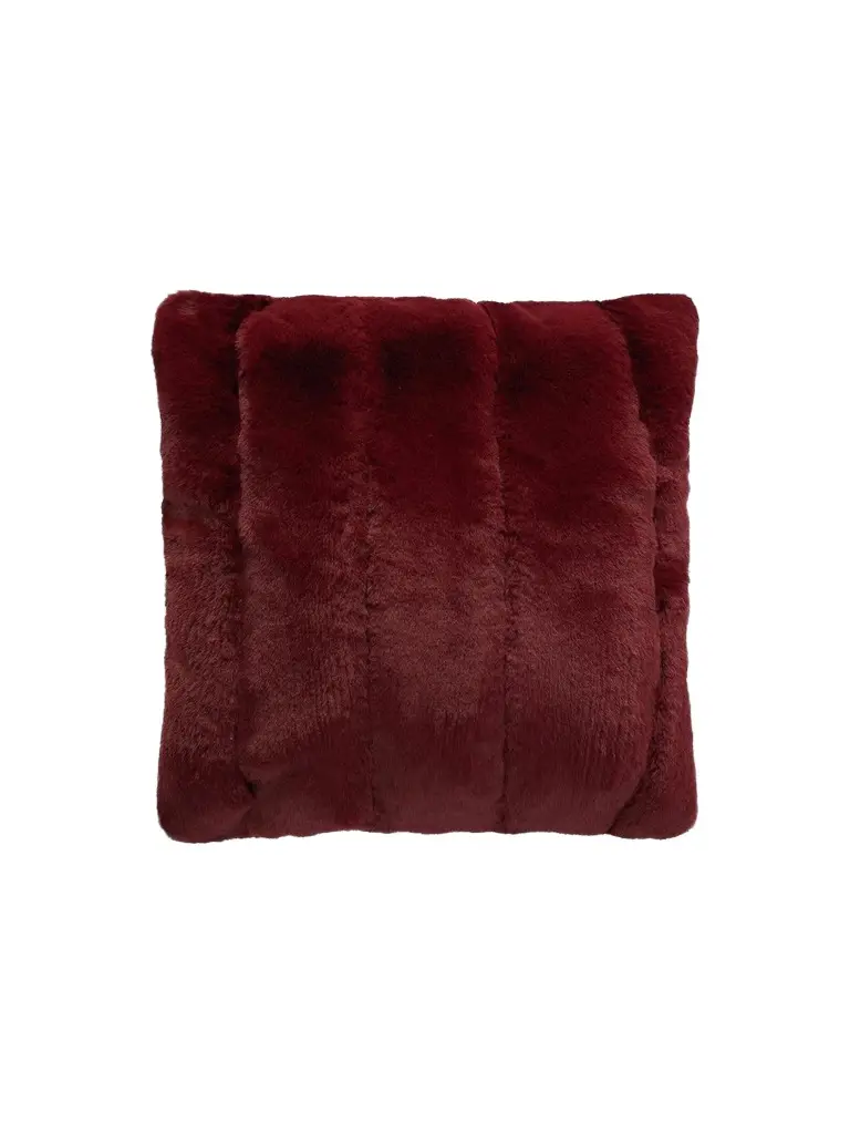 Gorski Faux-Fur Quilted Throw Pillow