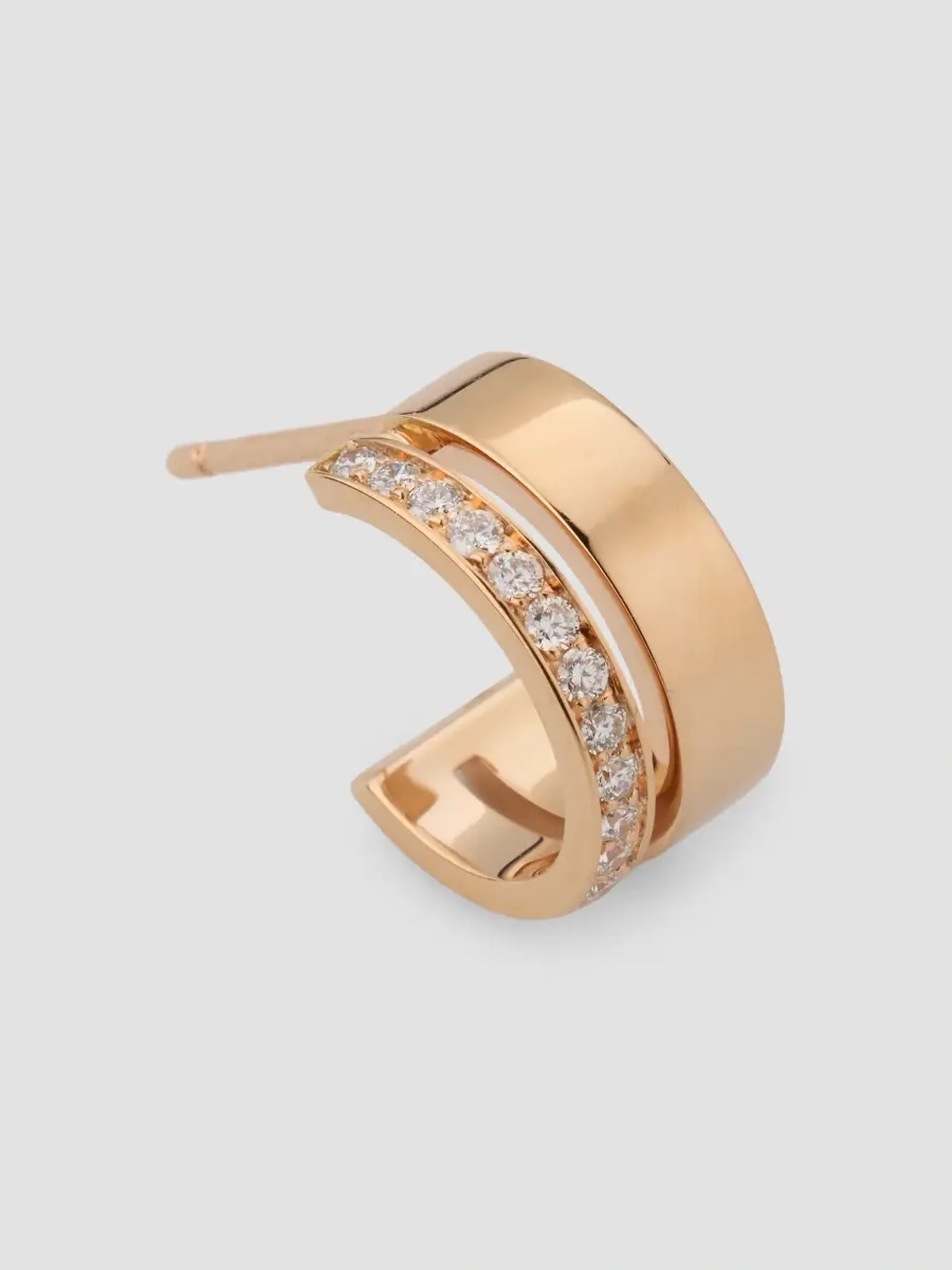 Repossi Women's Berbere 18K Rose Gold & 0.10 TCW Diamond Hoop Earrings | Thumbnail 3 Repossi Women's Berbere 18K Rose Gold & 0.10 TCW Diamond Hoop Earrings | Thumbnail 3