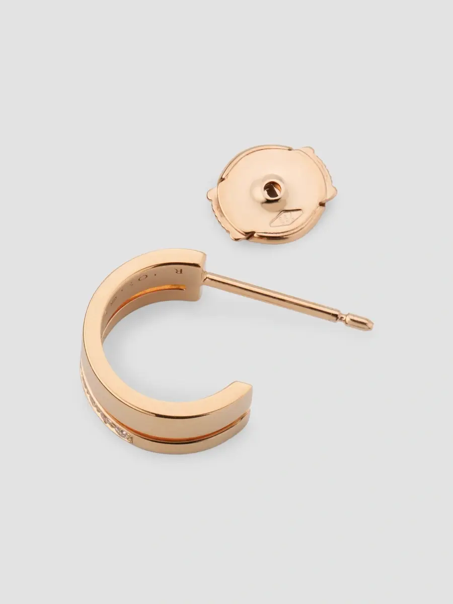Repossi Women's Berbere 18K Rose Gold & 0.10 TCW Diamond Hoop Earrings | Thumbnail 4 Repossi Women's Berbere 18K Rose Gold & 0.10 TCW Diamond Hoop Earrings | Thumbnail 4