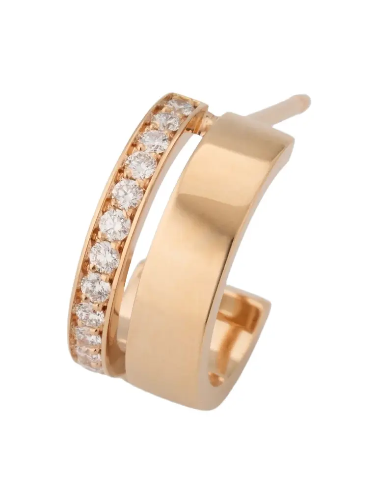 Repossi Women's Berbere 18K Rose Gold & 0.10 TCW Diamond Hoop Earrings