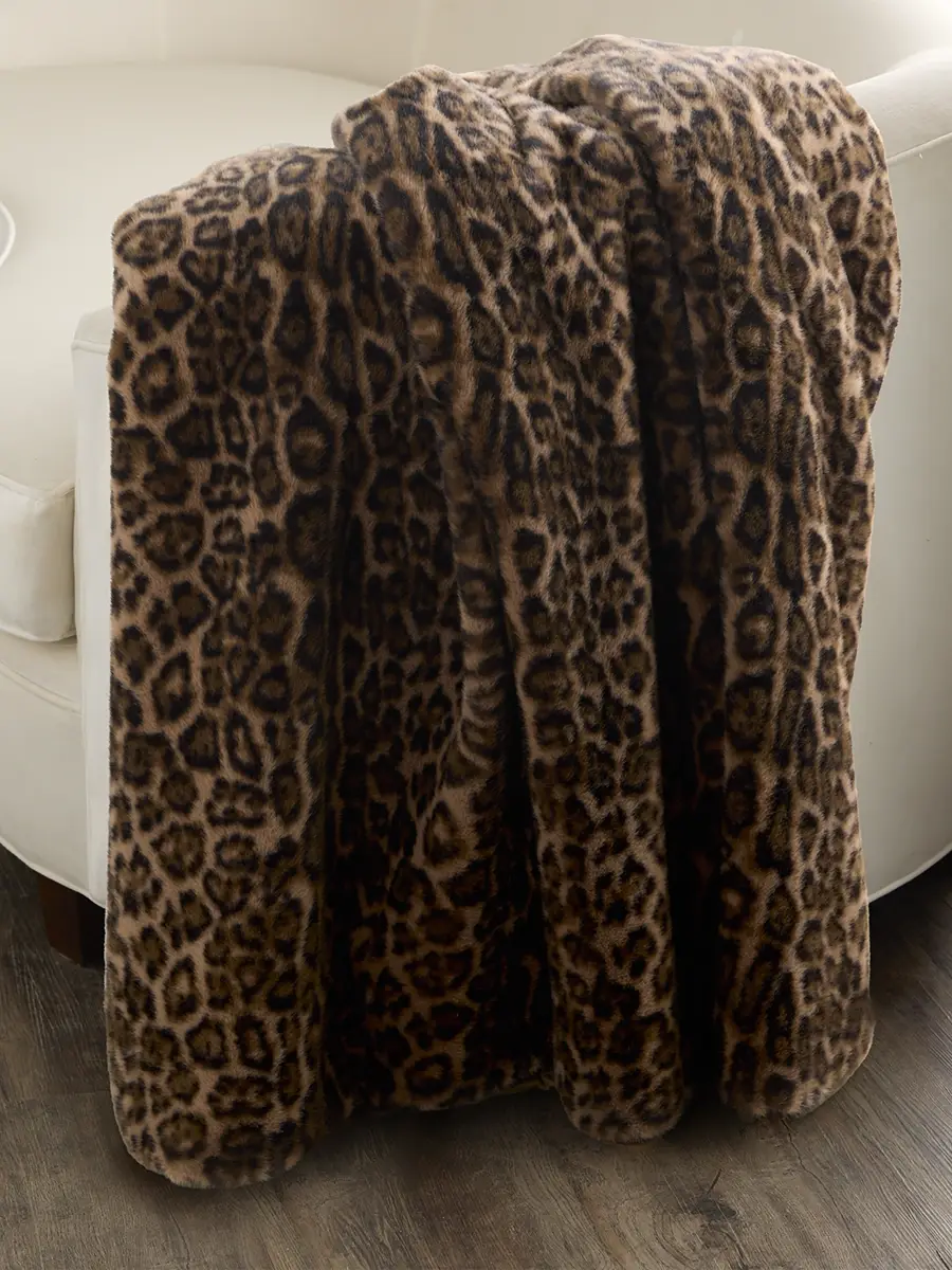 Lyla Grant Leopard-Print Faux Mink Throw | Thumbnail 2 Lyla Grant Leopard-Print Faux Mink Throw | Thumbnail 2