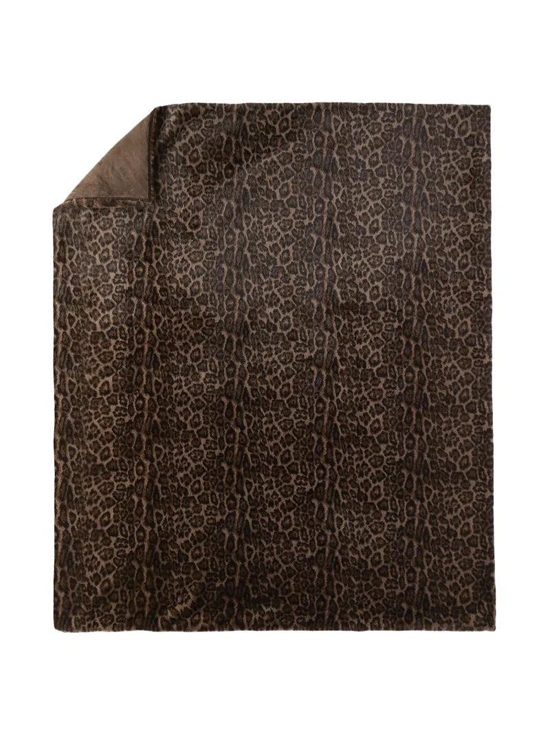 Lyla Grant Leopard-Print Faux Mink Throw