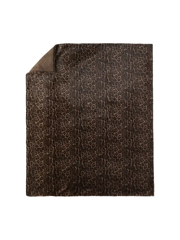 Lyla Grant Leopard-Print Faux Mink Throw