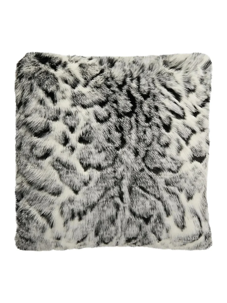 Gorski Fox-Print Faux-Fur Throw Pillow