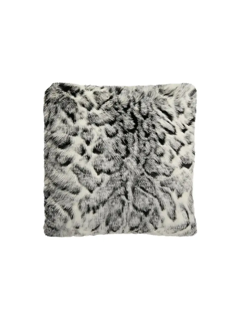 Gorski Fox-Print Faux-Fur Throw Pillow