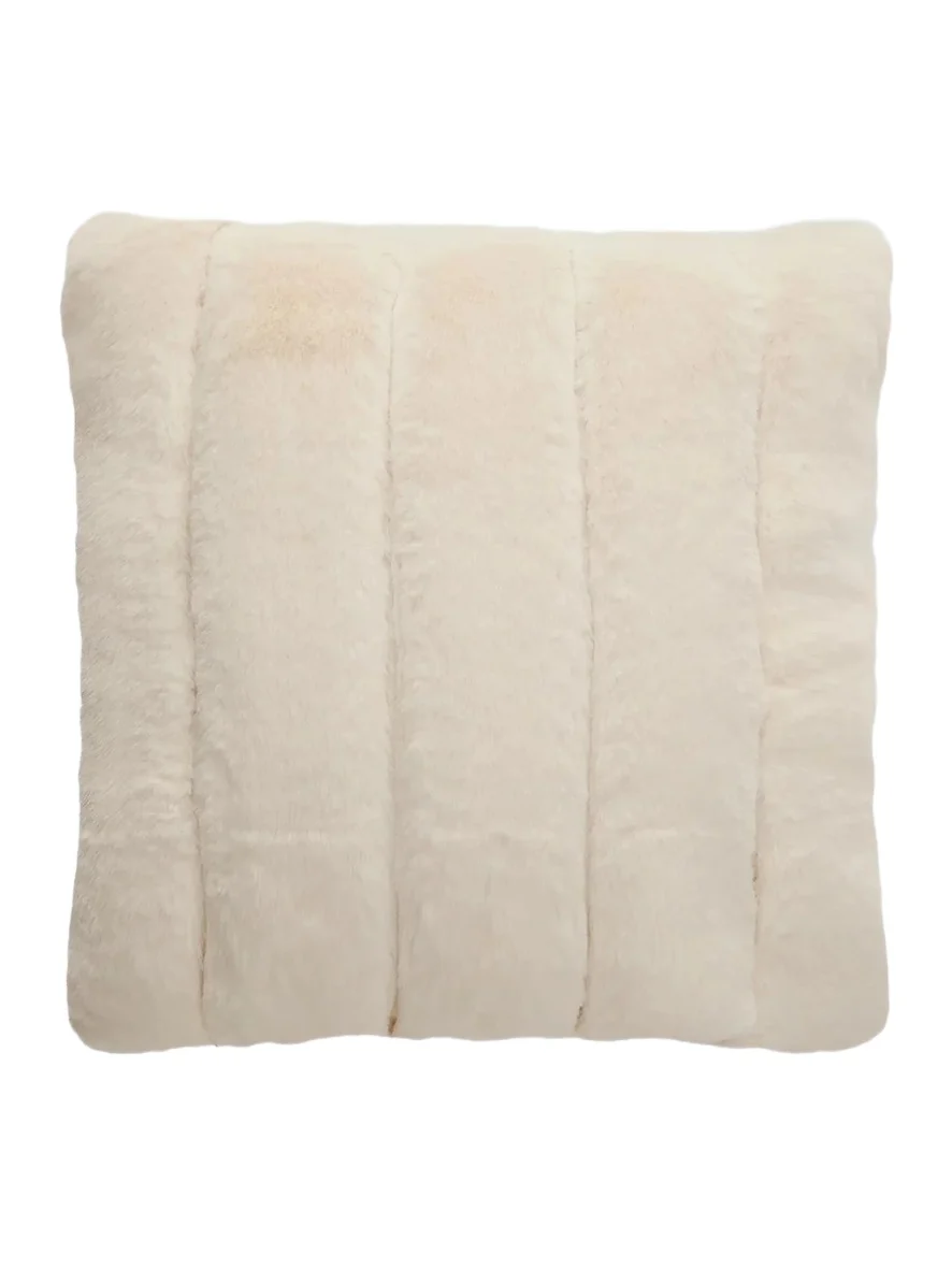 Gorski Faux-Fur Quilted Throw Pillow