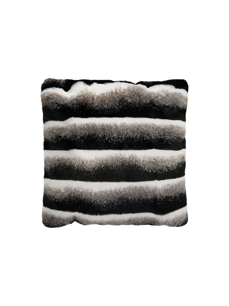 Striped Faux-Fur Throw Pillow Striped Faux-Fur Throw Pillow