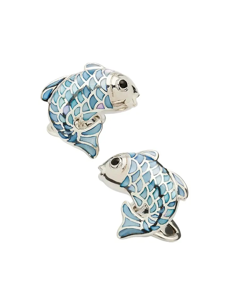 Jan Leslie Men's Koi Fish Mother-of-Pearl Cufflinks
