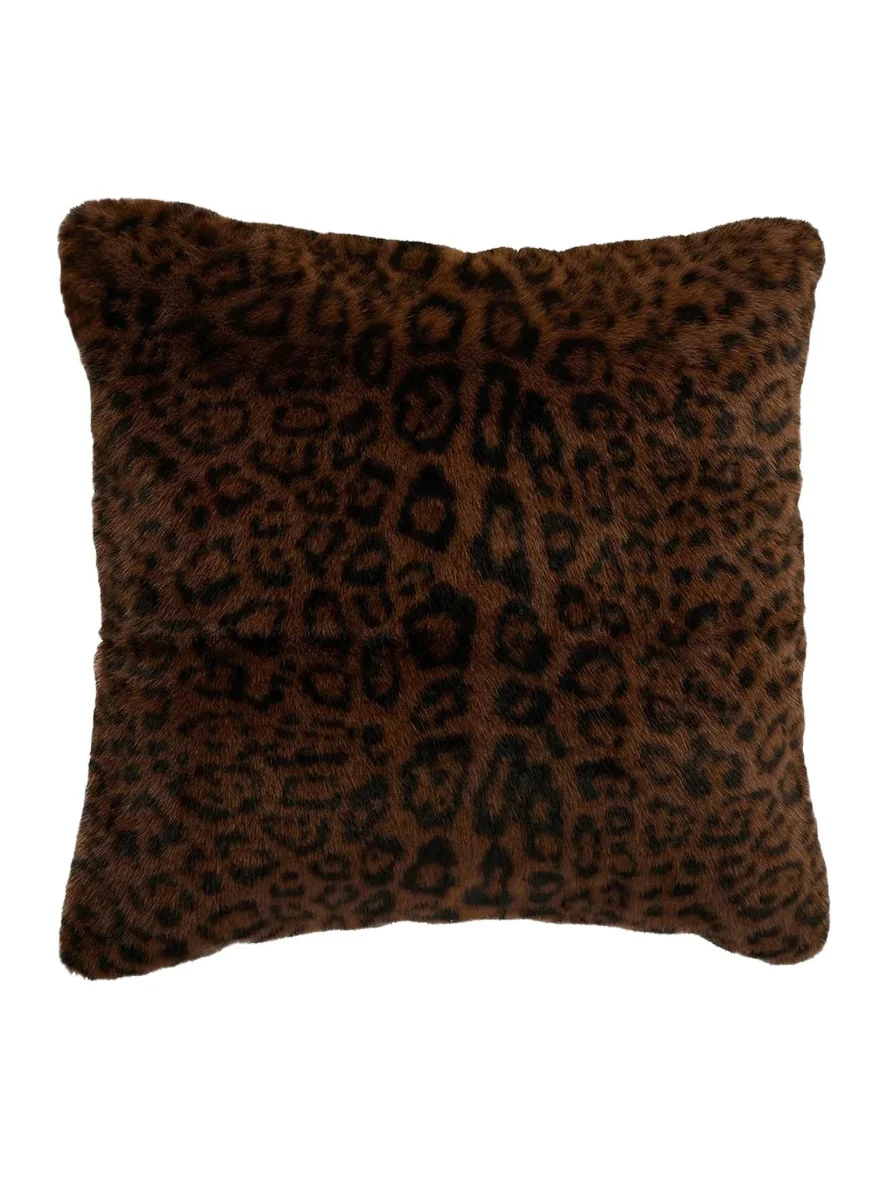 Lyla Grant Leopard-Print Faux-Fur Throw Pillow