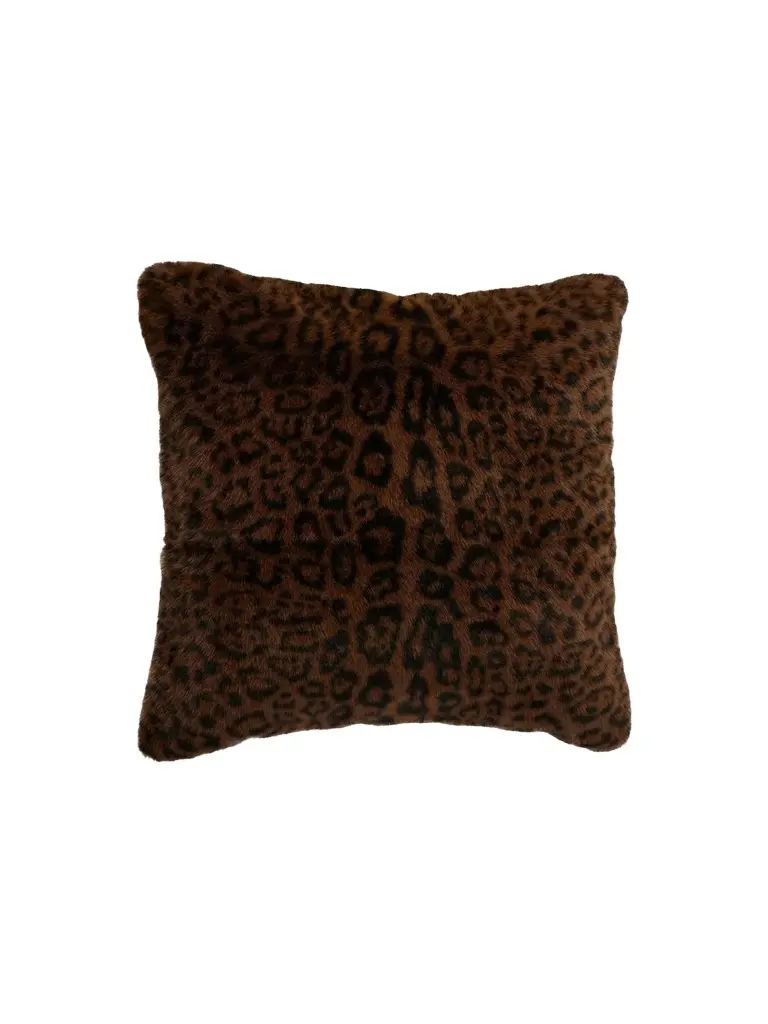 Leopard-Print Faux-Fur Throw Pillow Leopard-Print Faux-Fur Throw Pillow
