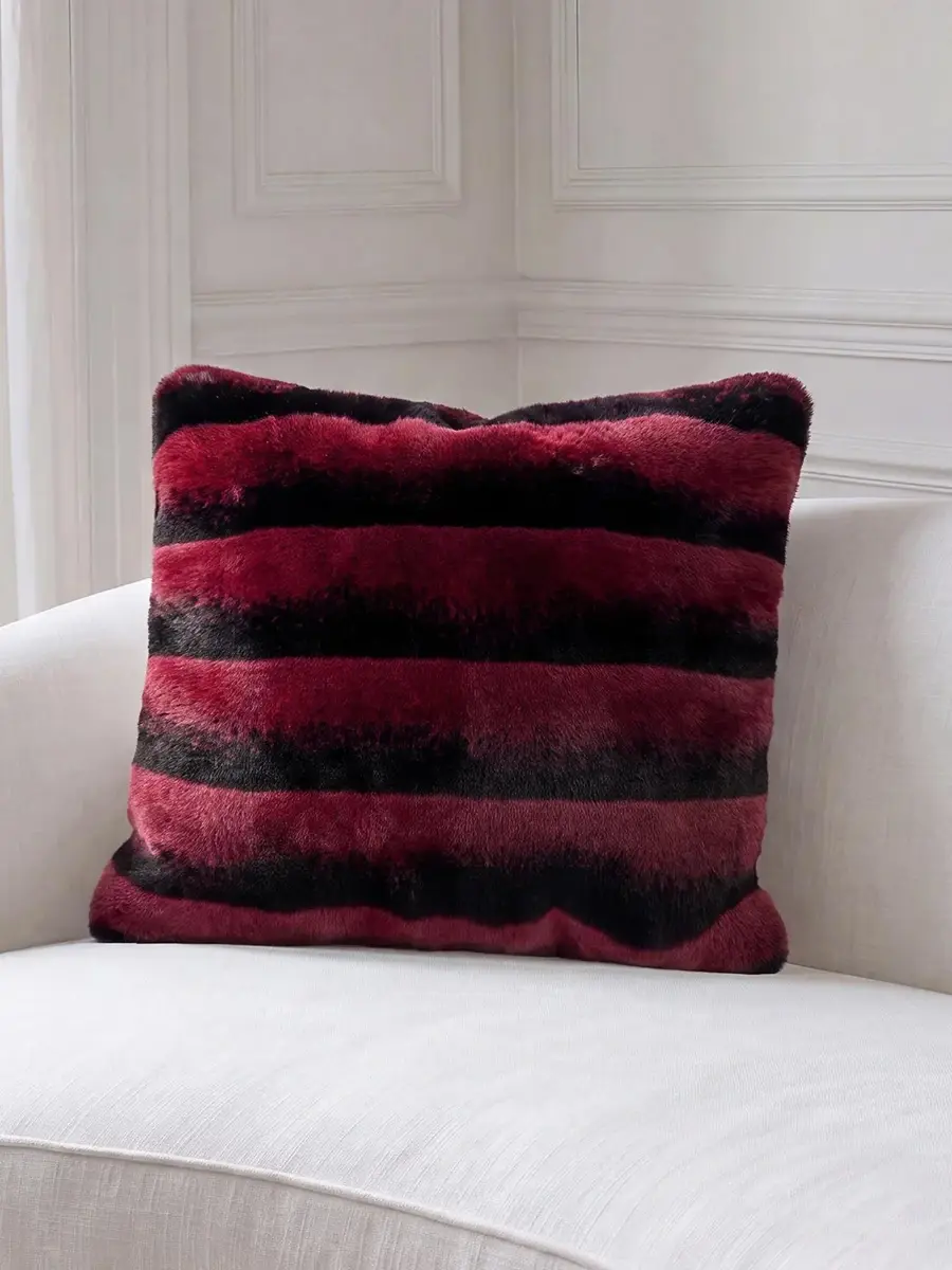 Gorski Striped Faux-Fur Throw Pillow | Thumbnail 3 Gorski Striped Faux-Fur Throw Pillow | Thumbnail 3