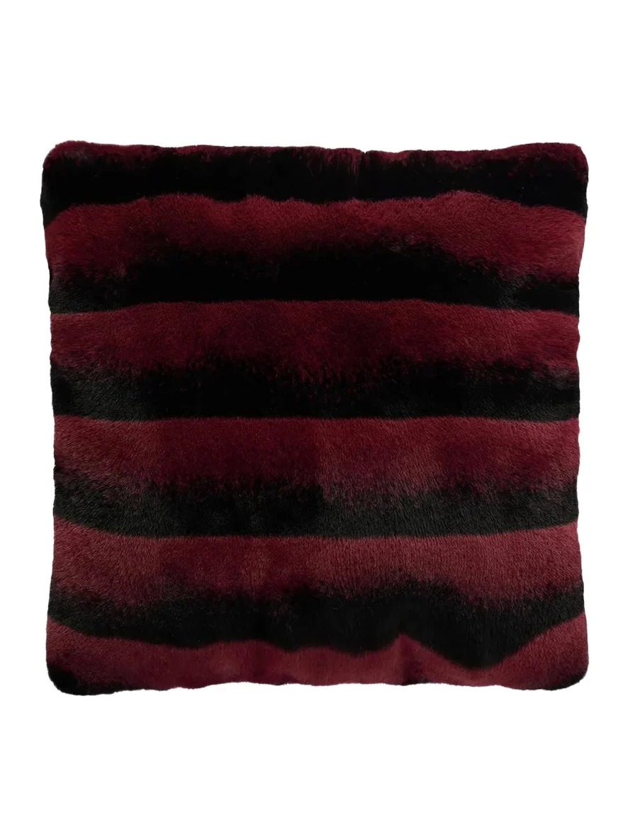 Lyla Grant Striped Faux-Fur Throw Pillow