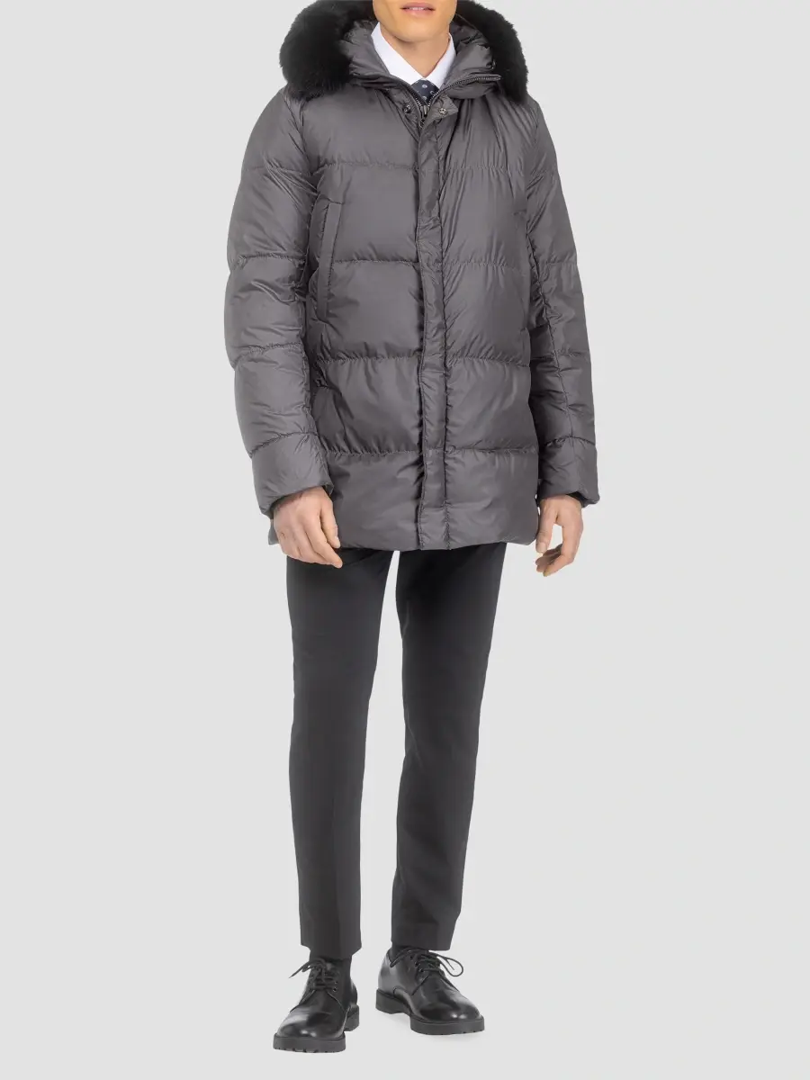 Gorski Men's Apres-Ski Parka with Detachable Toscana Lamb Hood Trim | Thumbnail 2 Gorski Men's Apres-Ski Parka with Detachable Toscana Lamb Hood Trim | Thumbnail 2