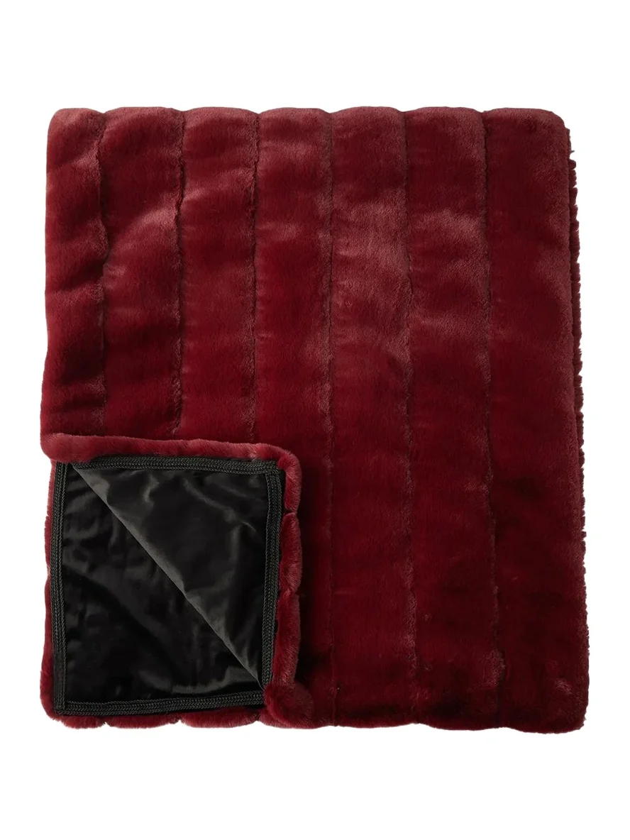 Gorski Textured Faux-Fur Throw Blanket