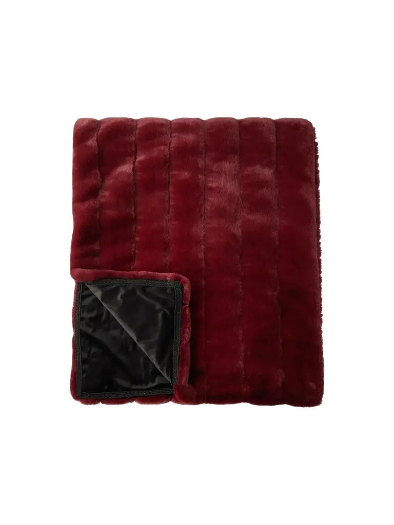 Gorski Textured Faux-Fur Throw Blanket