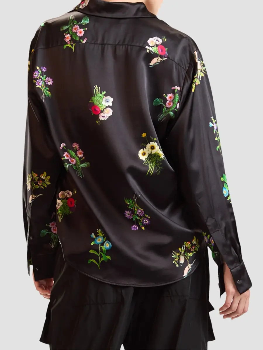 CYNTHIA ROWLEY Women's Collectible Floral Silk Shirt | Thumbnail 3 CYNTHIA ROWLEY Women's Collectible Floral Silk Shirt | Thumbnail 3